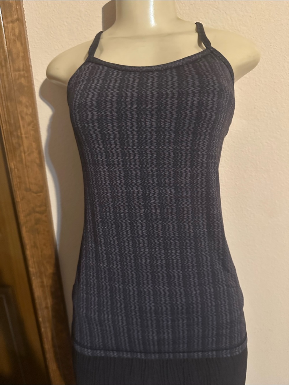 lululemon athletica Navy Patterned Ribbed Tank Cami
